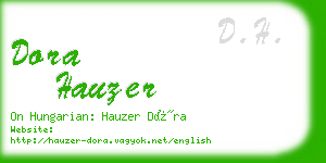 dora hauzer business card